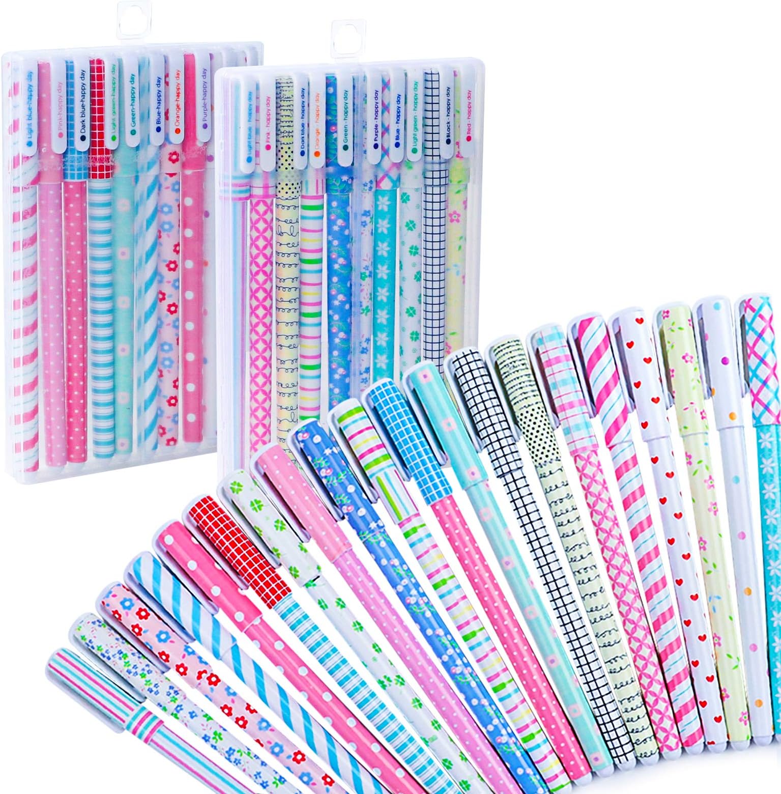 Cocoboo 20pcs Cute Color Pens, Gel Ink Pens for Planner Note Writing, Calendar Coloring, Office and School Supplies, Colorful Pens for Women Girls Teens Gifts (0.5mm)