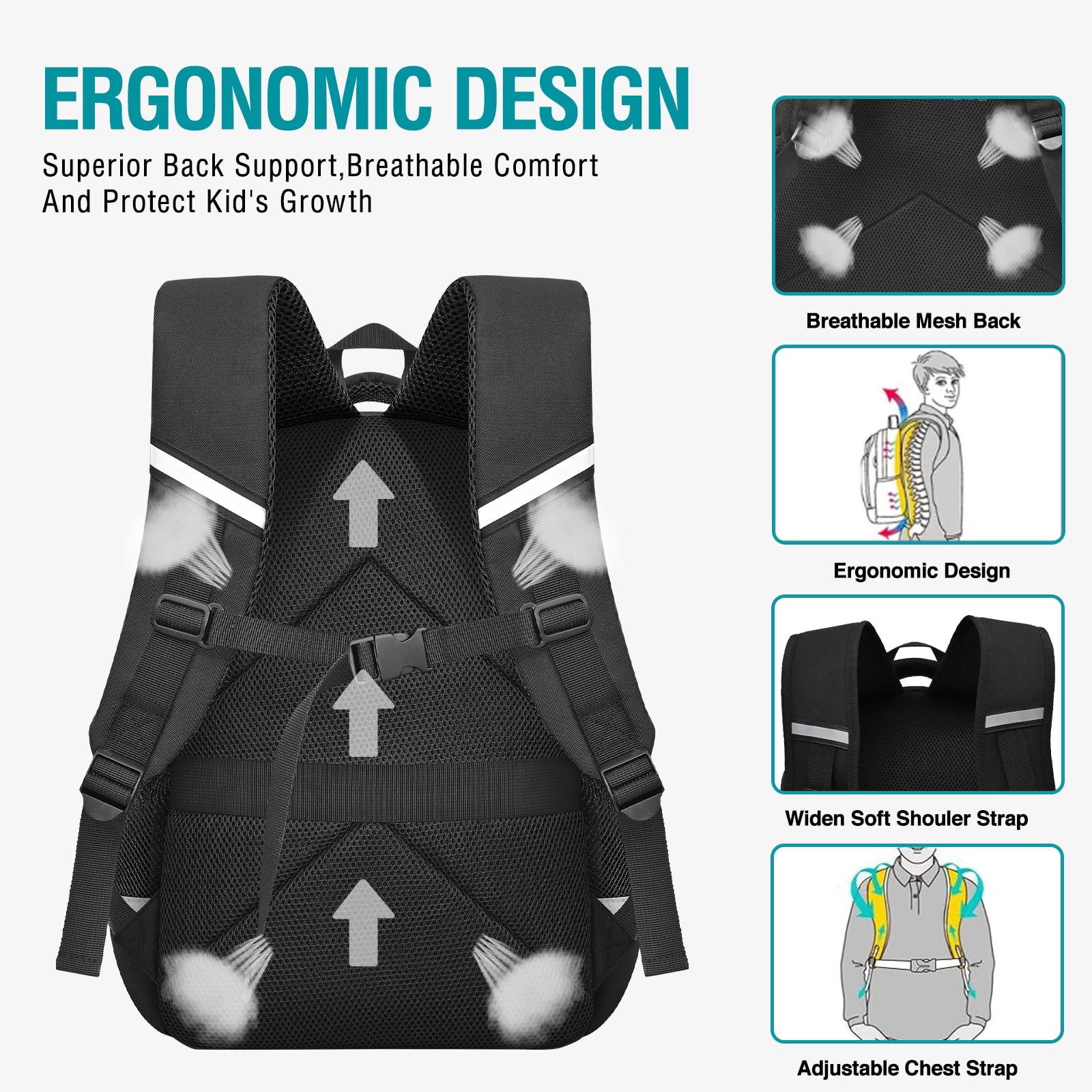 Beaulyn Game Backpack For School Boys Kids School Bag Middle Primary Student Bookbag Travel Laptop Backpack For Boy Teens