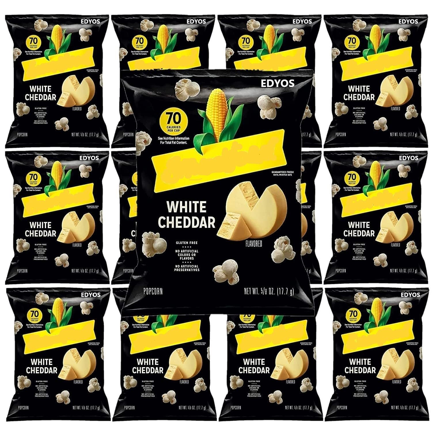 QT Limited White Cheddar Popcorn, 0.625oz, 10 Count 0.06 Ounce (Pack of 10)