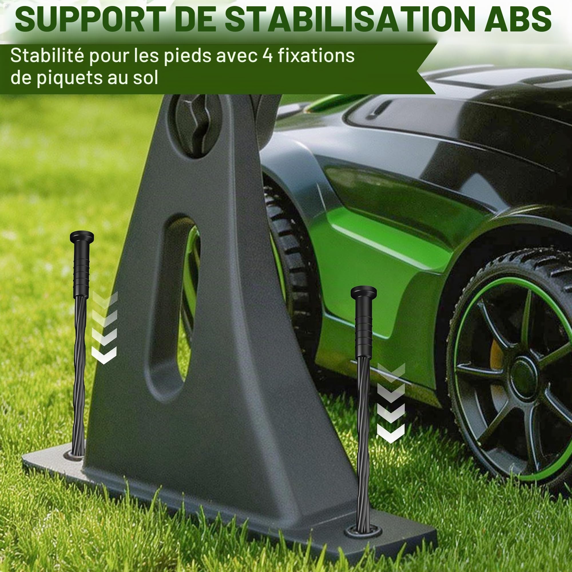 LZQ Garage pour robot tondeuse, résistant aux intempéries, résistant aux UV, abri de protection avec toit rabattable, toit de protection pour robot tondeuse, accessoire pour robot tondeuse à gazon