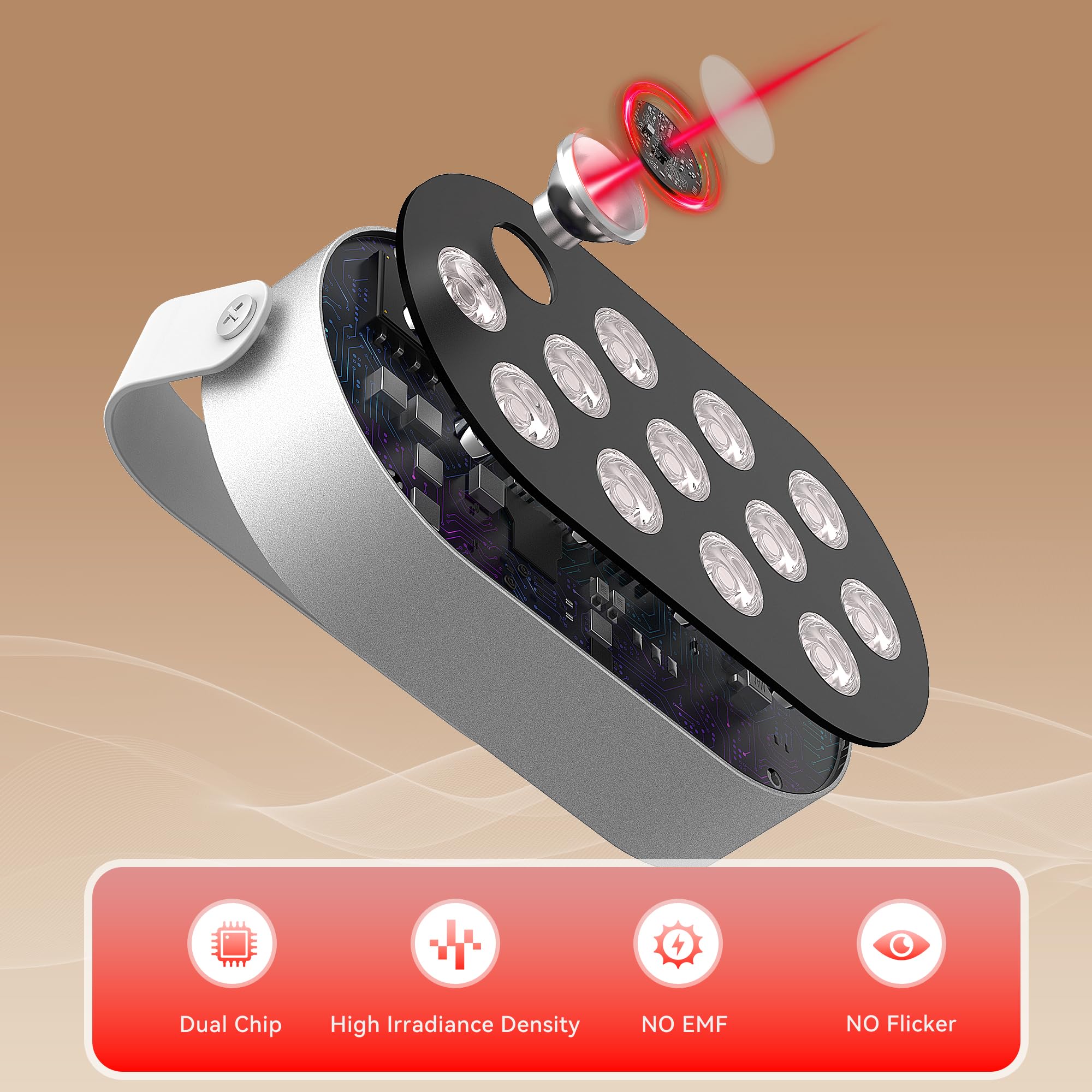 STASUN Terapia de luz roja de doble chip, panel de lámpara infrarroja recargable de 13 LED, dispositivo portátil de infrarrojo cercano de 660 y 850 nm con USB para cara, cuerpo, piel, sueño (Mini13)