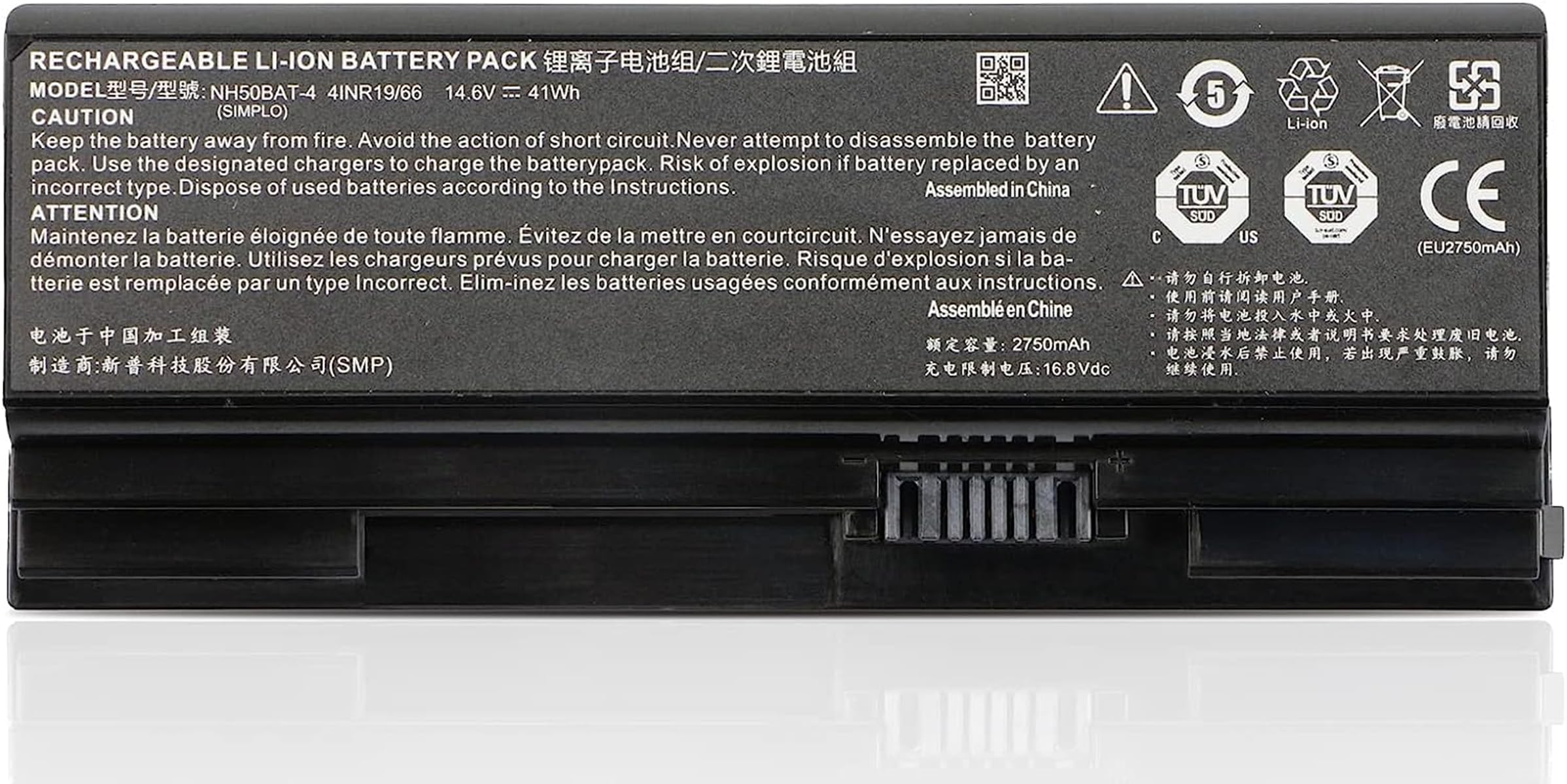 AKKEE NH50BAT-4 Laptop Akku für Clevo NH50ED NH50RA NH57RA NH57RC
