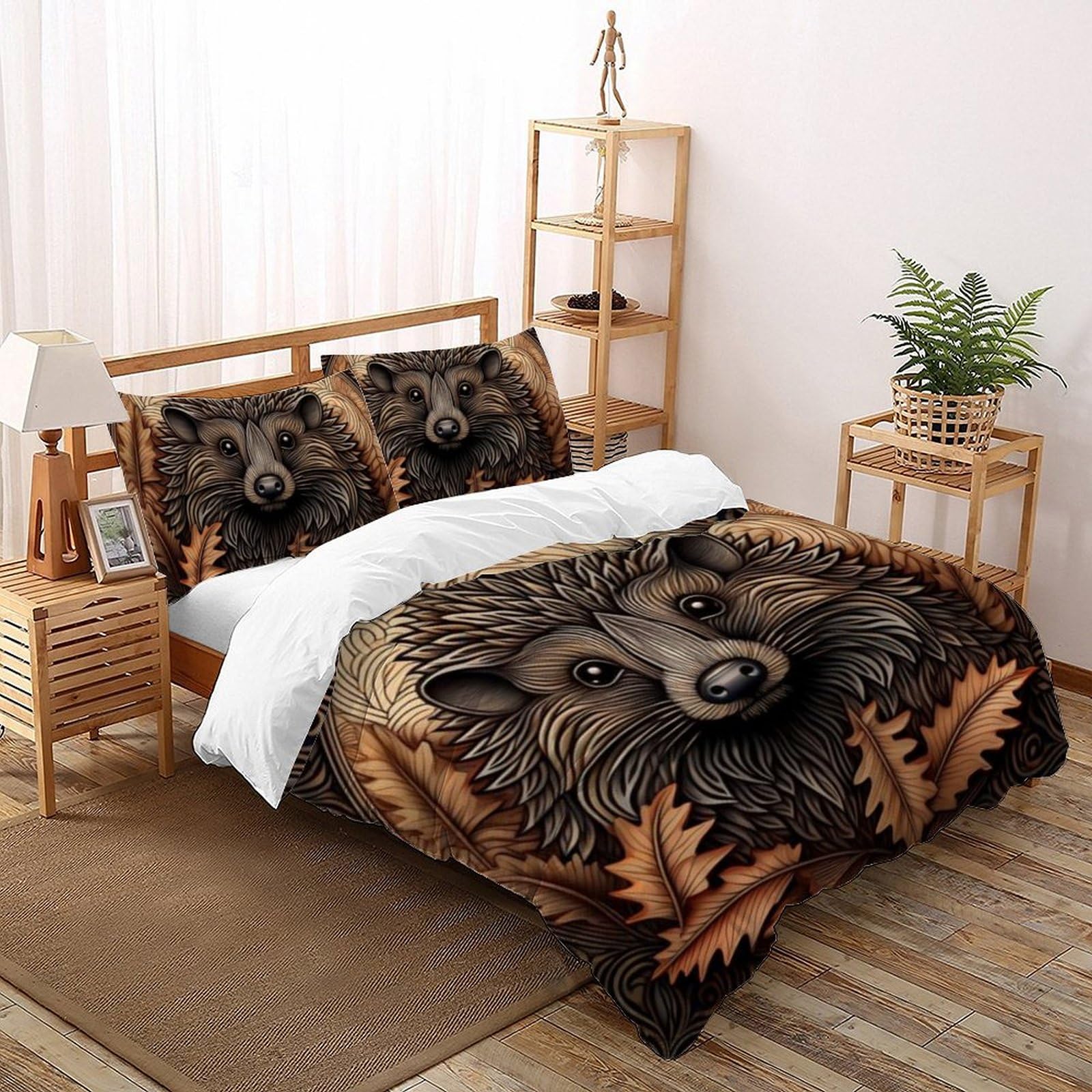 Housse de couette double microfibre animaux pour lit fille afin d'éviter le repassage fastidieux