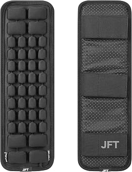 JFT Shoulder Strap Pad 3D Air Cushion Adjustable Air Pressure Suitable for All Kinds of Backpacks 2PcsBlack