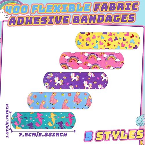 Miniatura 2 de 5 estilos de vendajes de dibujos animados para niños, tiras adhesivas flexibles, coloridas, impermeables, lindas vendas para niñas, cinta de