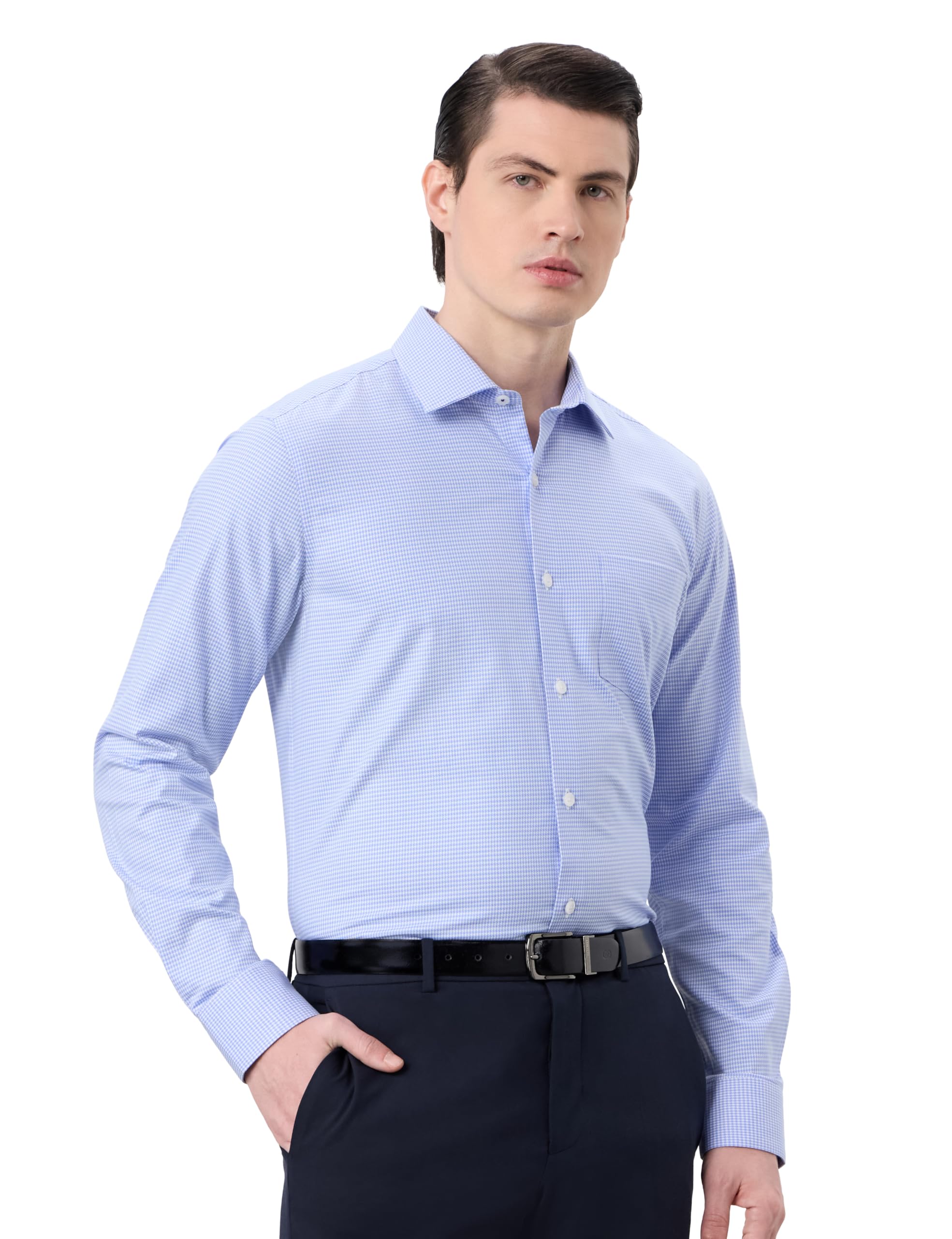 symbol premium Men’s Dobby Formal Shirt | 100% Cotton | Regular Fit | Taped Construction | Available in Plus Sizes-picture-38