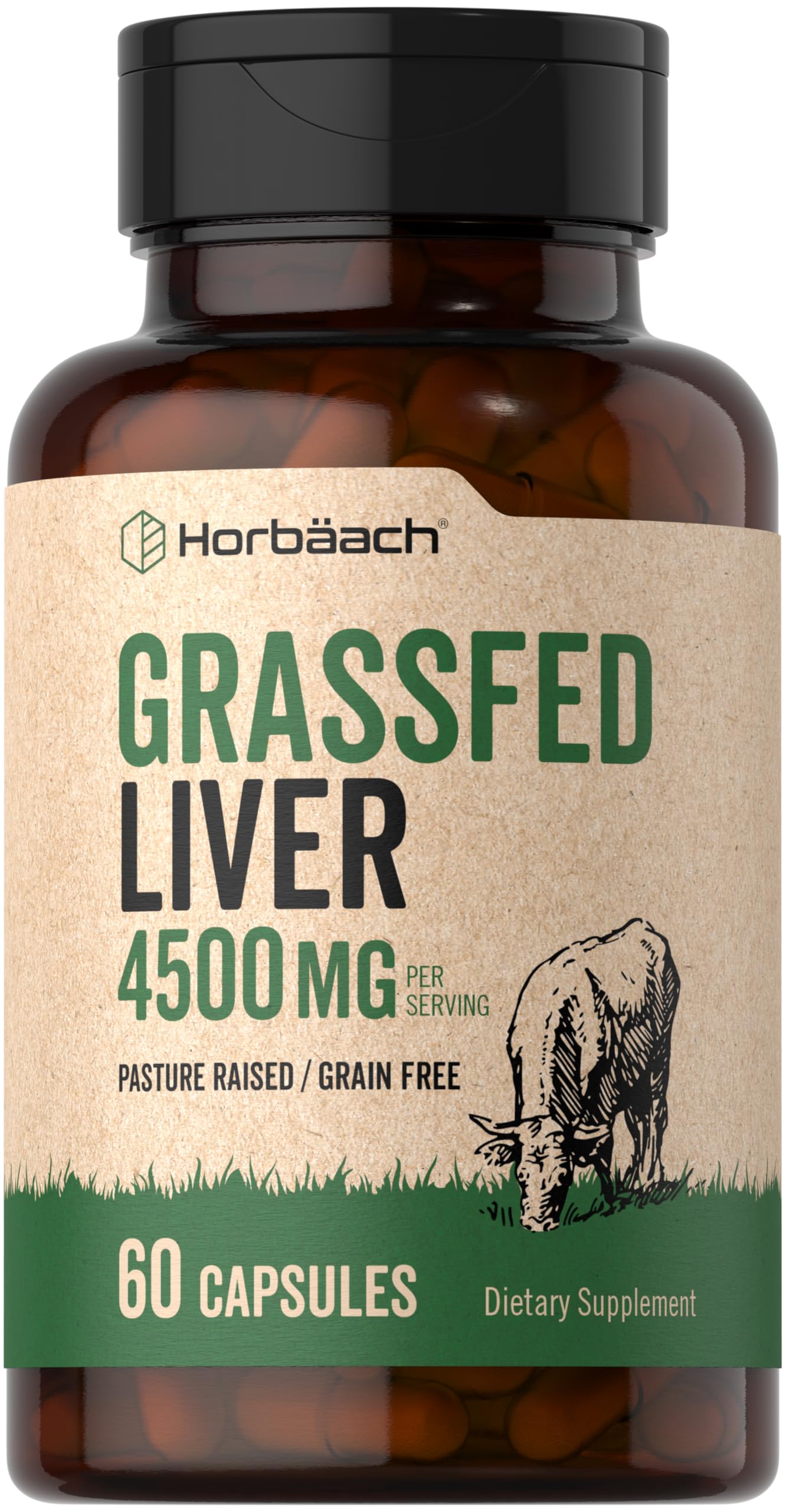 Horbäach Grass Fed Beef Liver - glandular extracts | Mubboo