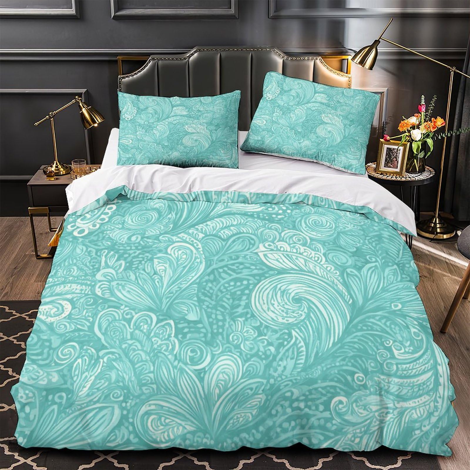 Parure de lit confortable 260x220cm avec housse de couette imprimée sciences