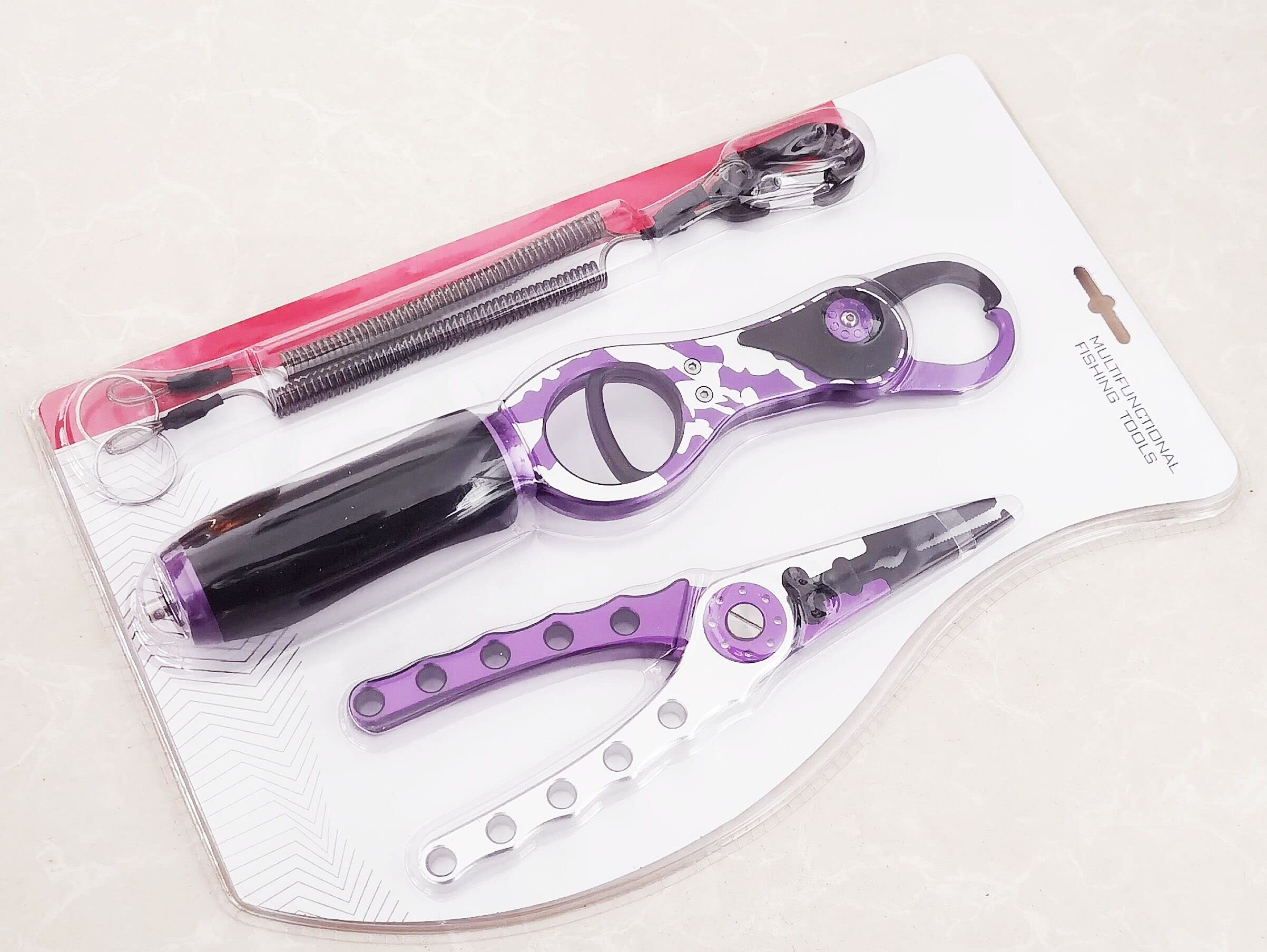 Fishing Pliers Hook Remover Braid Cutter Split Ring Pliers Fishing Lip Grips Multi-Functional Tools Set