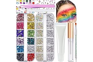 Hair Bedazzler Kit with 180 Hair Gems for Hair, Face, Body