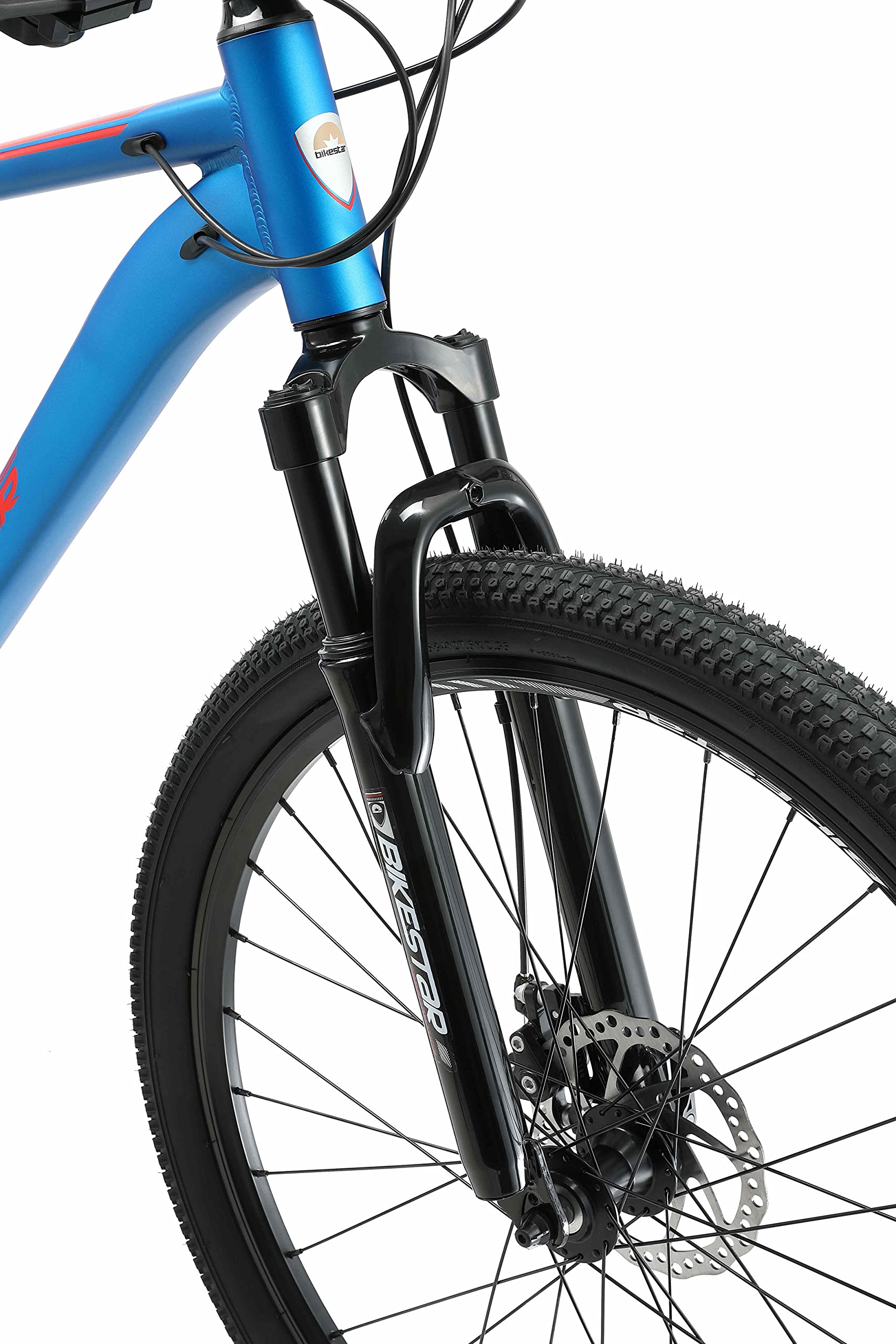BIKESTAR VTT en Aluminium, Frein à Disque, 21 Vitesses Shimano, 27.5 Pouces | Mountainbike Cadre 14, 16, 18" Pouces MTB Suspension Avant