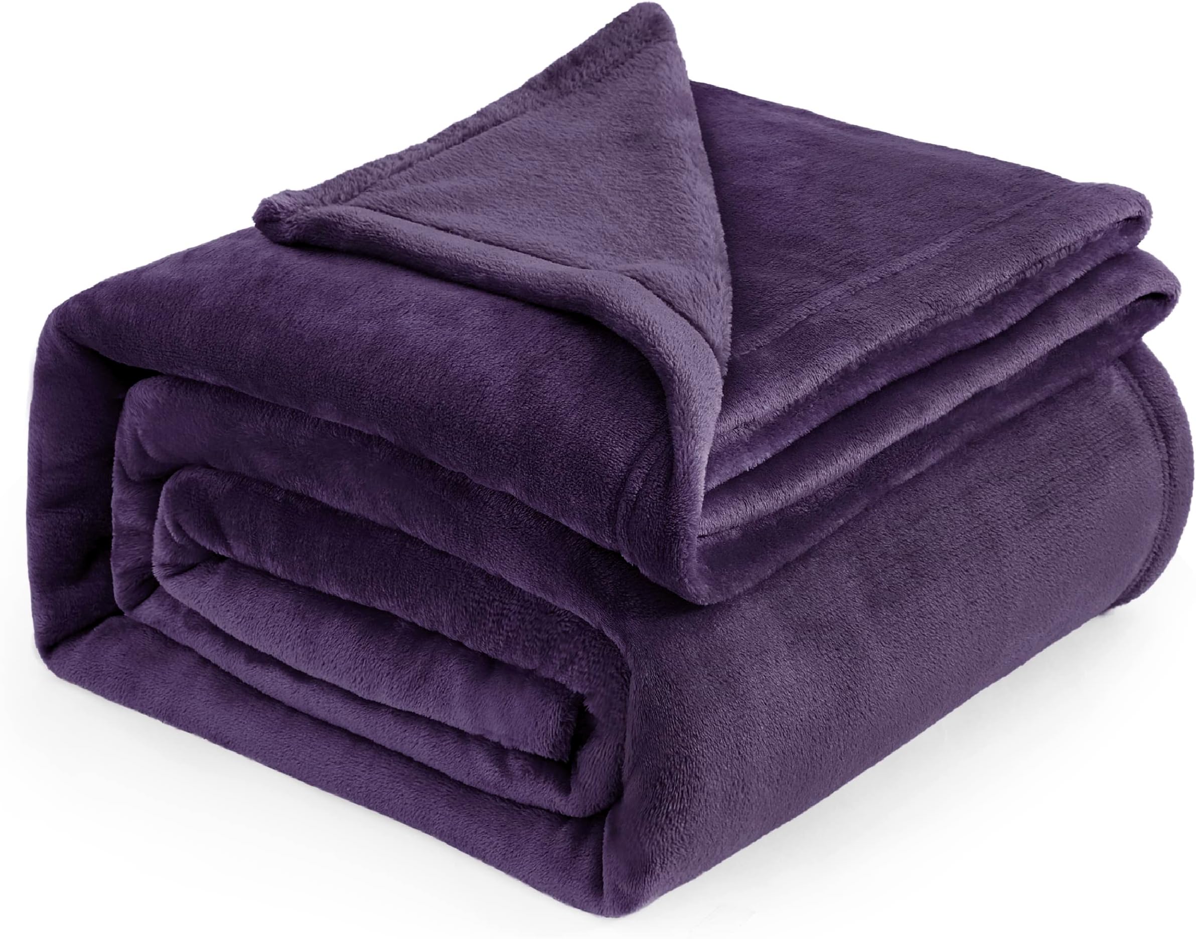 Bedsure GentleSoft Purple Fleece Blankets King Size - Bed Blanket Soft Lightweight Plush Cozy Fuzzy Luxury Microfiber, 108x90 inches