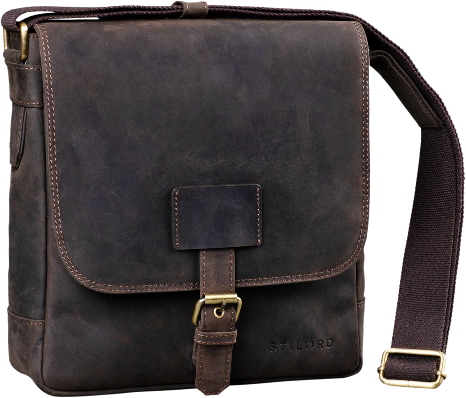 Sacoche à Bandoulière Petit Homme Cuir Véritable Sac à MainVintage Pour