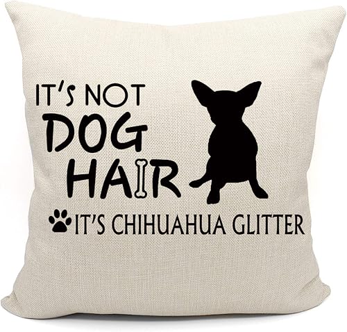 Mancheng-zi Regalos de Chihuahua para mujeres y hombres, fundas de almohada de Chihuahua de 18 x 18 pulgadas, regalos de Chihuahua para amantes de
