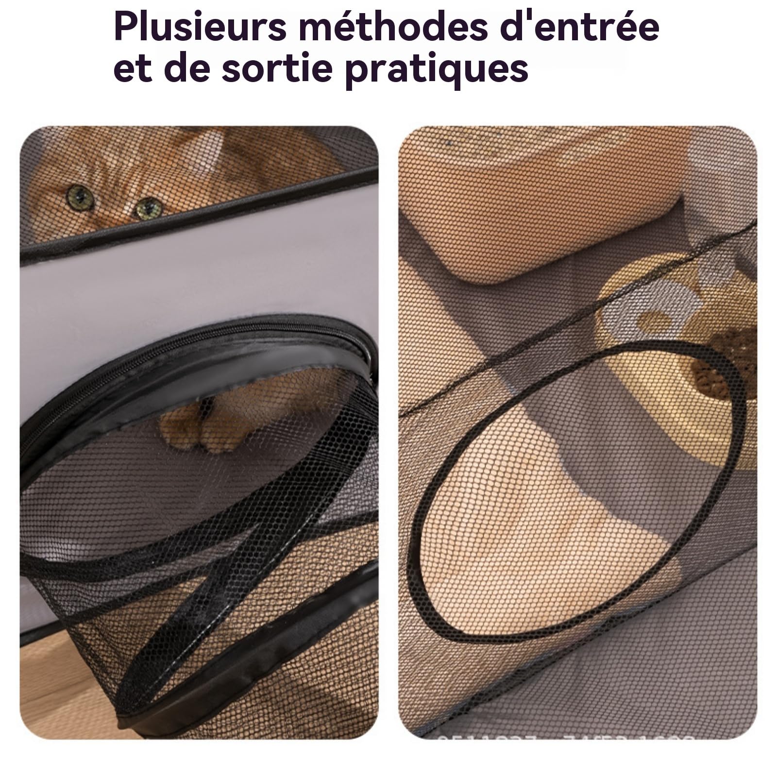 Parque al aire libre para gatos - Recinto para gatos - para exteriores - con diseño portátil - Casa de juegos interactiva con túnel - Accesorio portátil para mascotas para cachorros y pequeños