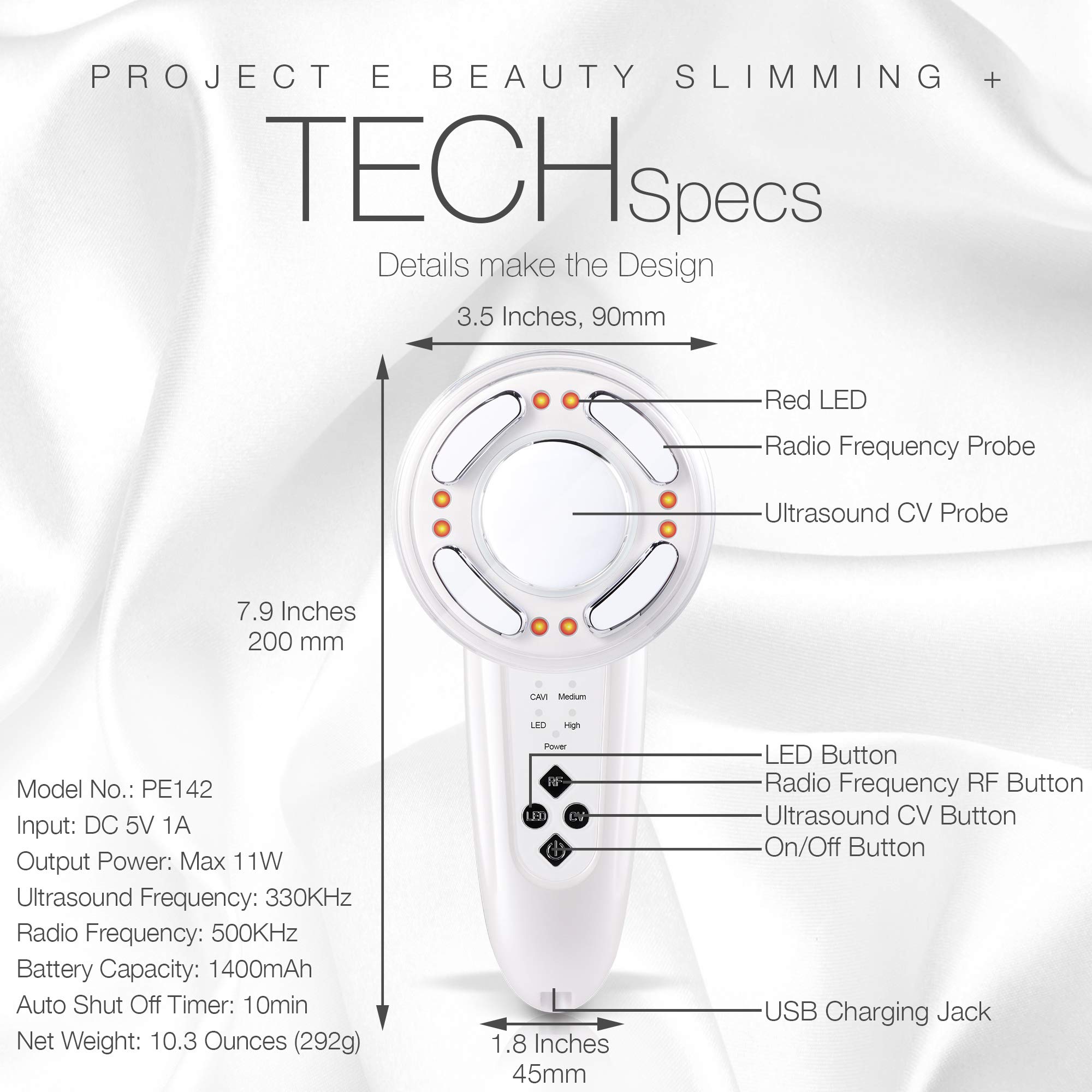 Project E Beauty LED+ Radio Frequency Ultrasonic Slimming Therapy