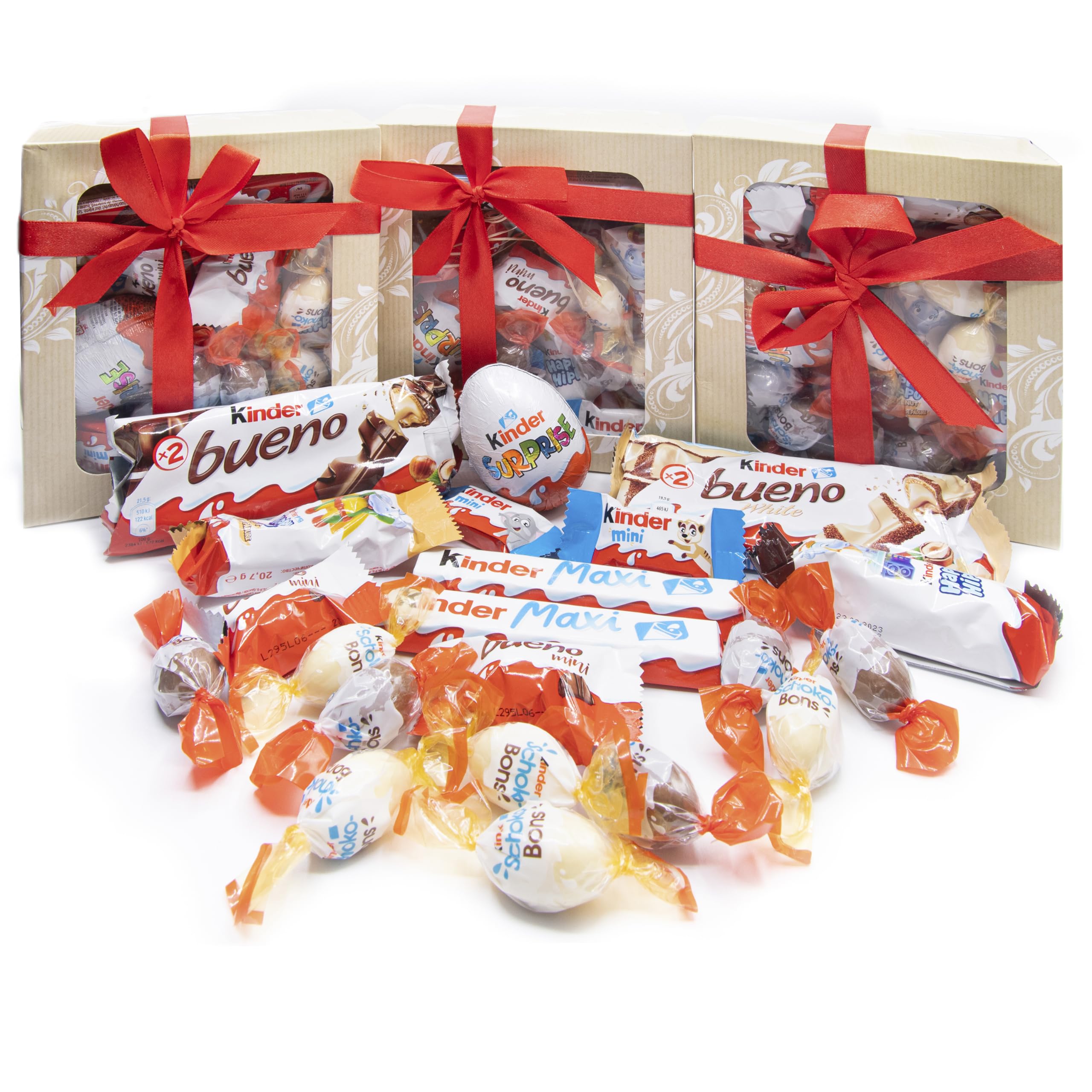 VILAER Scatola Cioccolatini Regalo, Originale, San Valentino, Regalare per Compleanni, Anniversari, Confezione Assortita di Cioccolatini Preferiti, Varietà (KINDER)