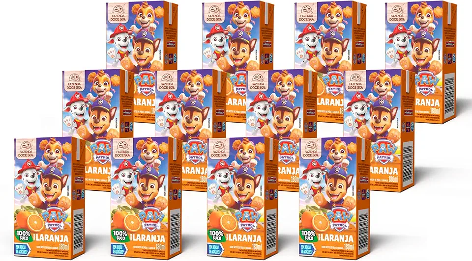Suco de Laranja Patrulha Canina - caixa de 180ml (12 Unidades)