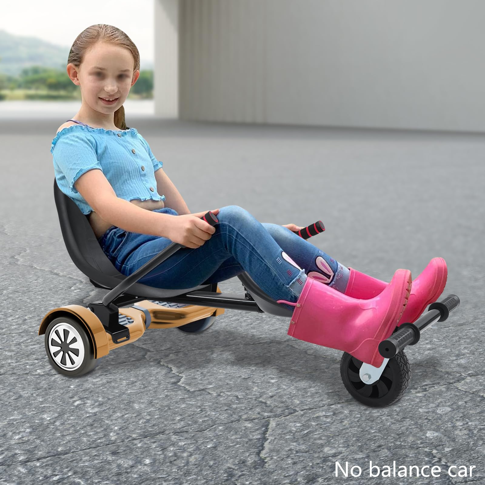 Hoverboard sedile doppio go-kart, kit di trasformazione hovercart accessori adatto per scooter autobilanciante da 6,5" 10", telaio regolabile Hoverboard Kart