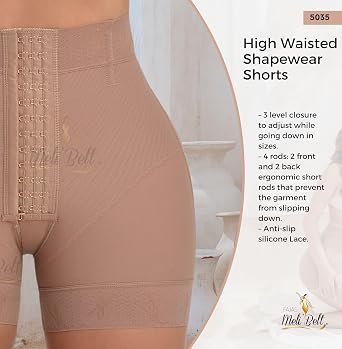 FAJAS MELI'BELT 5035 Faja Shorts Colombiana High Waist Butt Lifter Shorts Levanta Cola Colombianos
