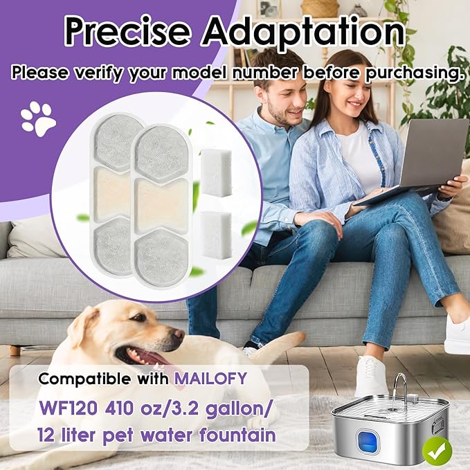 Repuesto de Filtro para Fuente de Agua para Mascotas 16+16 miniatura 5