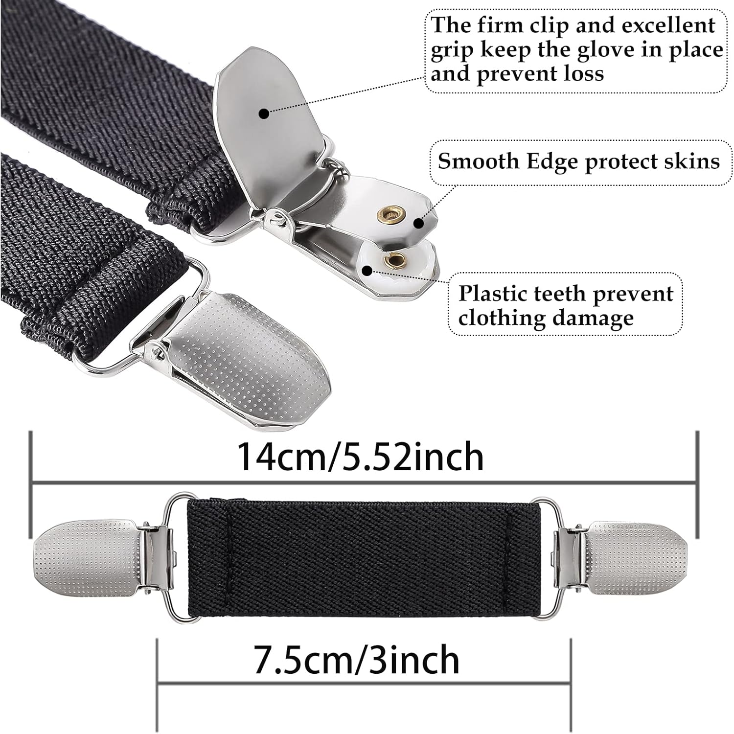 Elastic Mitten Clips Tight Stainless Steel Gloves Clips for Toddler Kids Clothes Dress Sweater Shawl Fit Cinch Waist Clips - Image 6