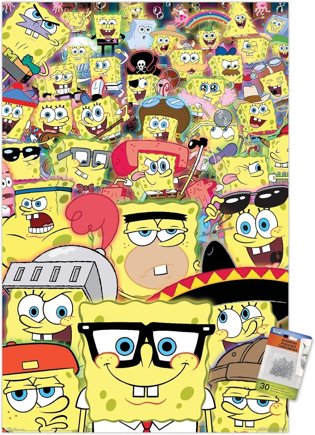 Nickelodeon スポンジボブ 変装ウォールポスター プッシュピン付き モデル Nickelodeon スポンジボブ 変装ウォールポスター プッシュピン付き モデル