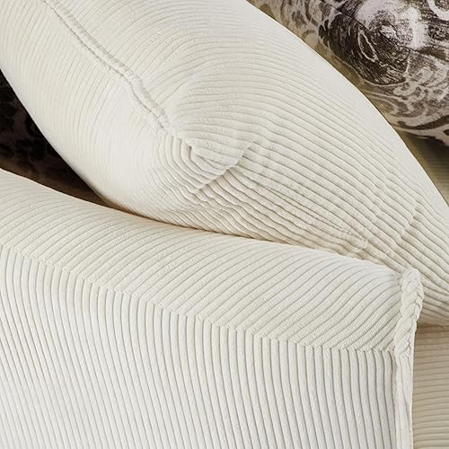 Miniatura 10 de Merax, Silla redonda de 51.5 pulgadas de 51.5 pulgadas con diseño de barril giratorio de 360 grados, sofá redondo con 5 almohadas movibles, sofá