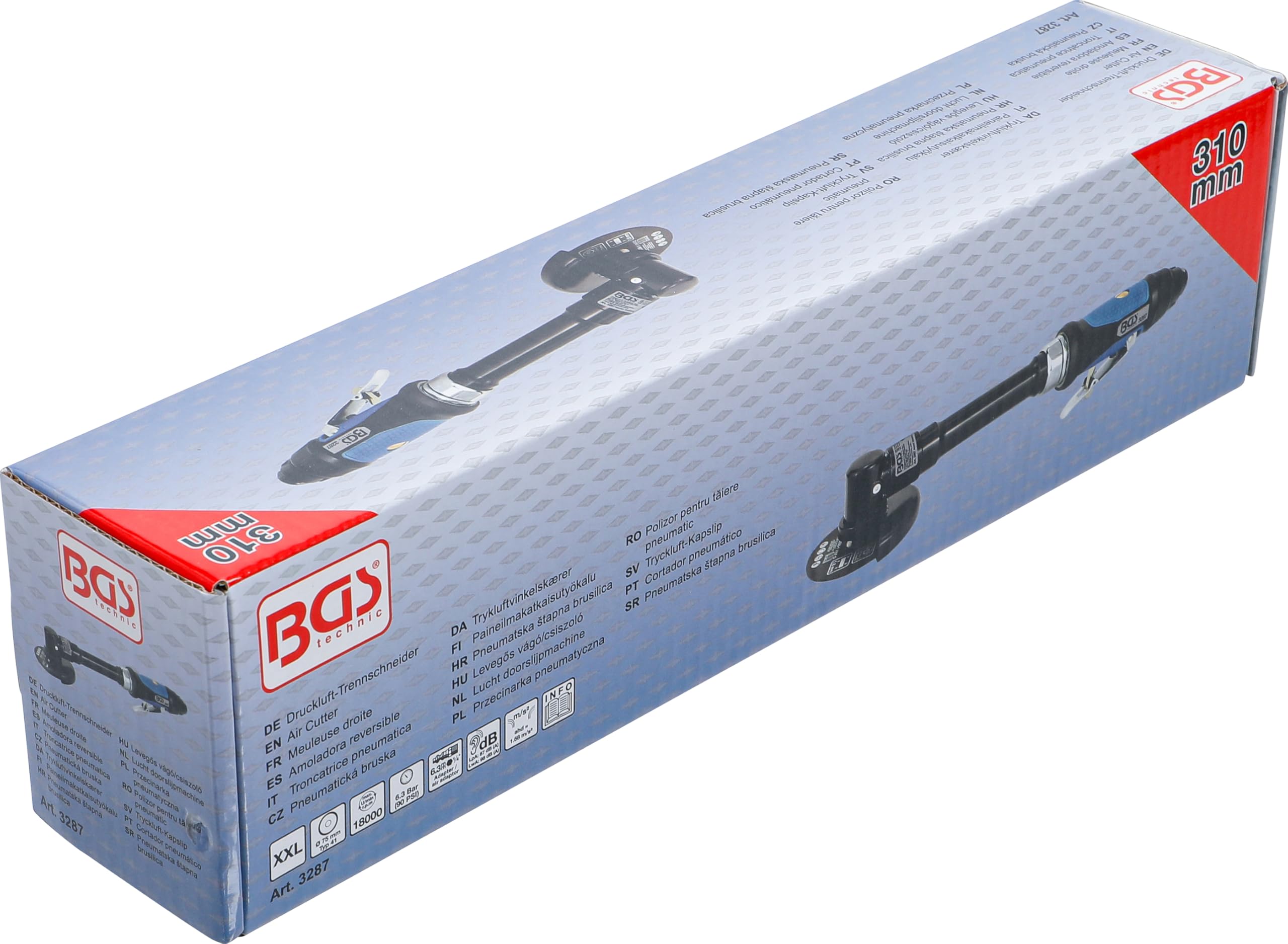 BGS 3287 | Troncatrice pneumatica | extra lunga | 310 mm