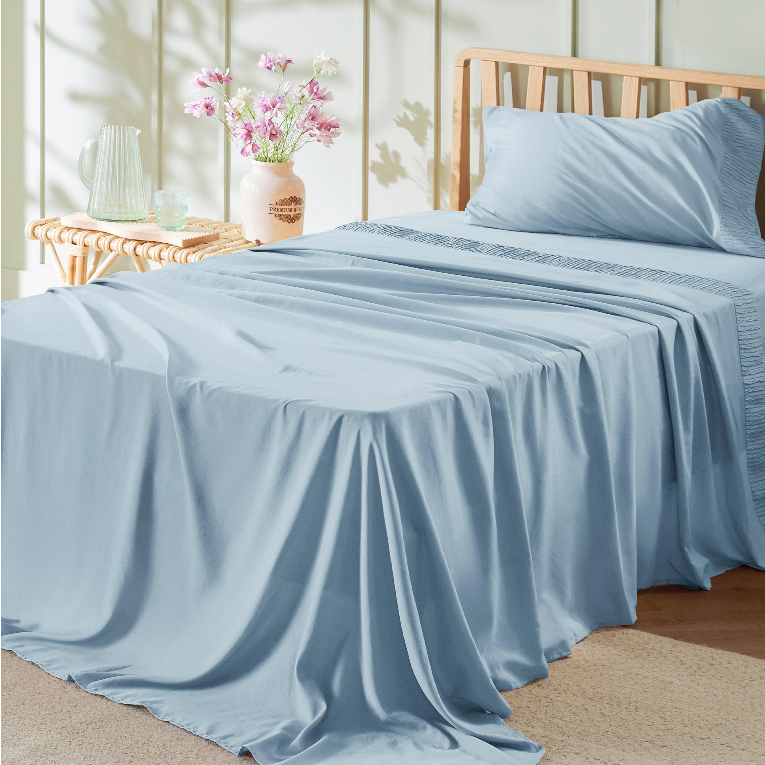 Bedsure Twin XL Sheets Dorm Bedding - 3 Pieces Soft Extra Long Twin Sheets