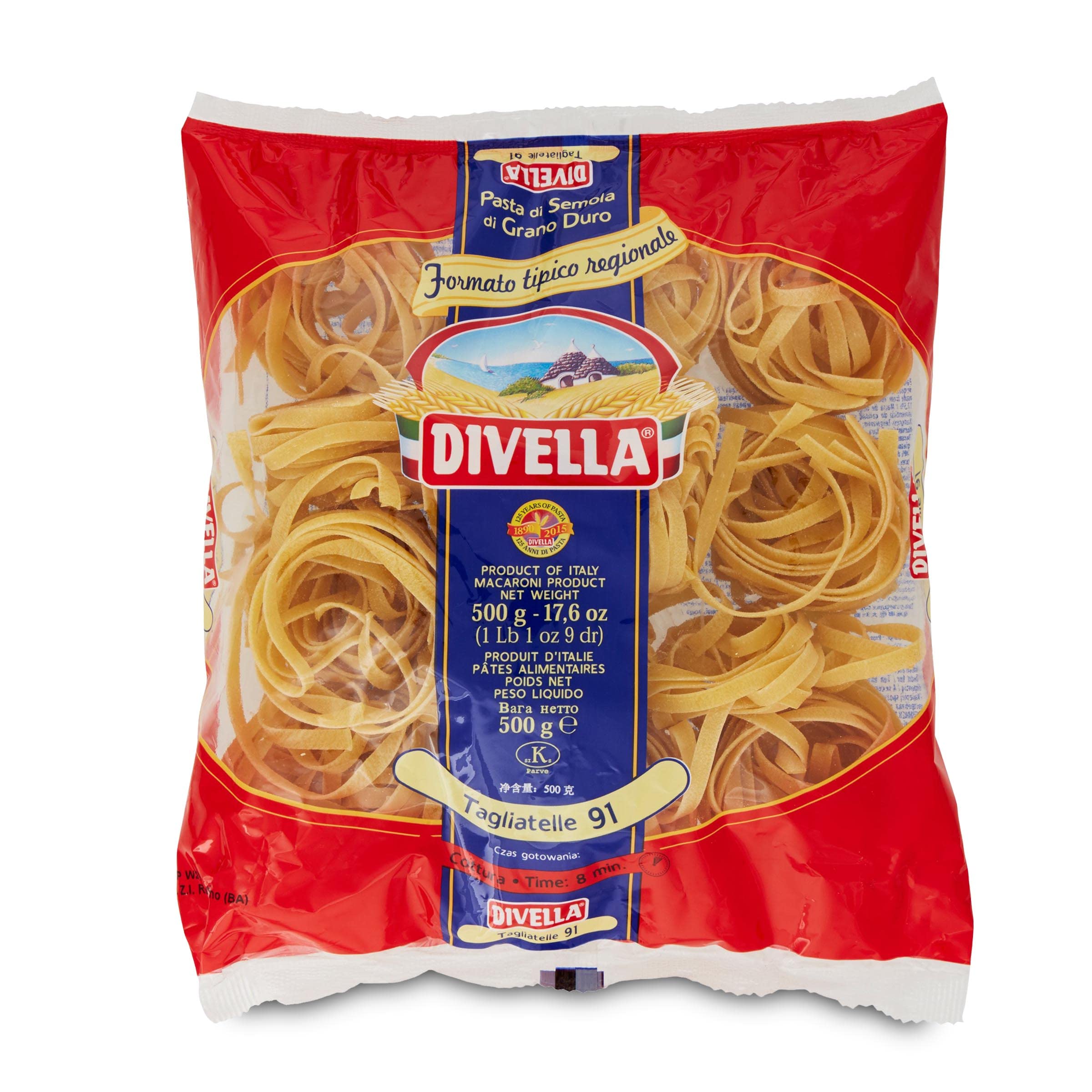 Italian Gourmet Tagliatelle N.91 Pasta aus Hartweizen 24 x 500g Bandnudeln