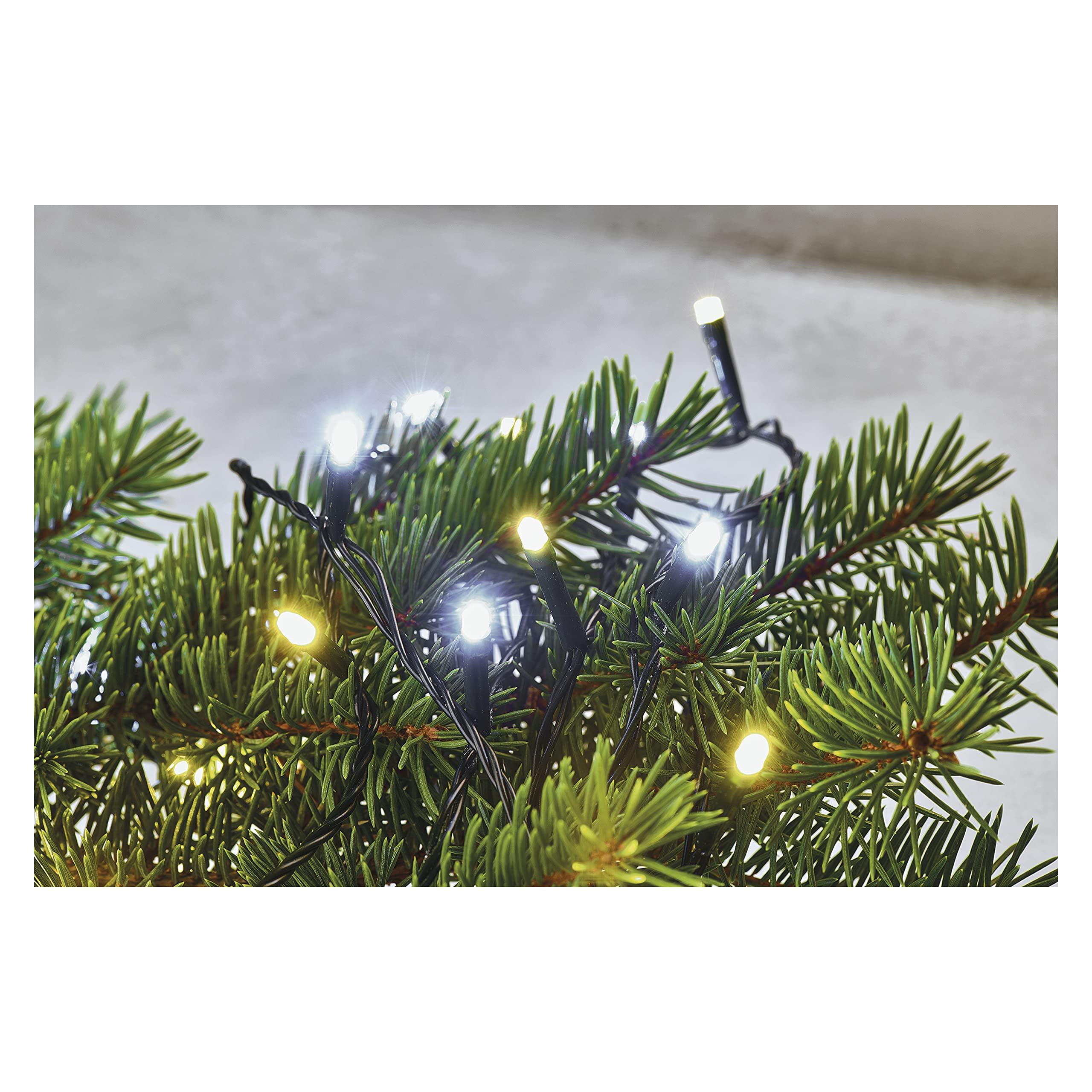 LED Weihnachtliche Nano-Kette kupferfarben, 4 m, Außen und Innen, warm-weiß, Timer | EMOS DE