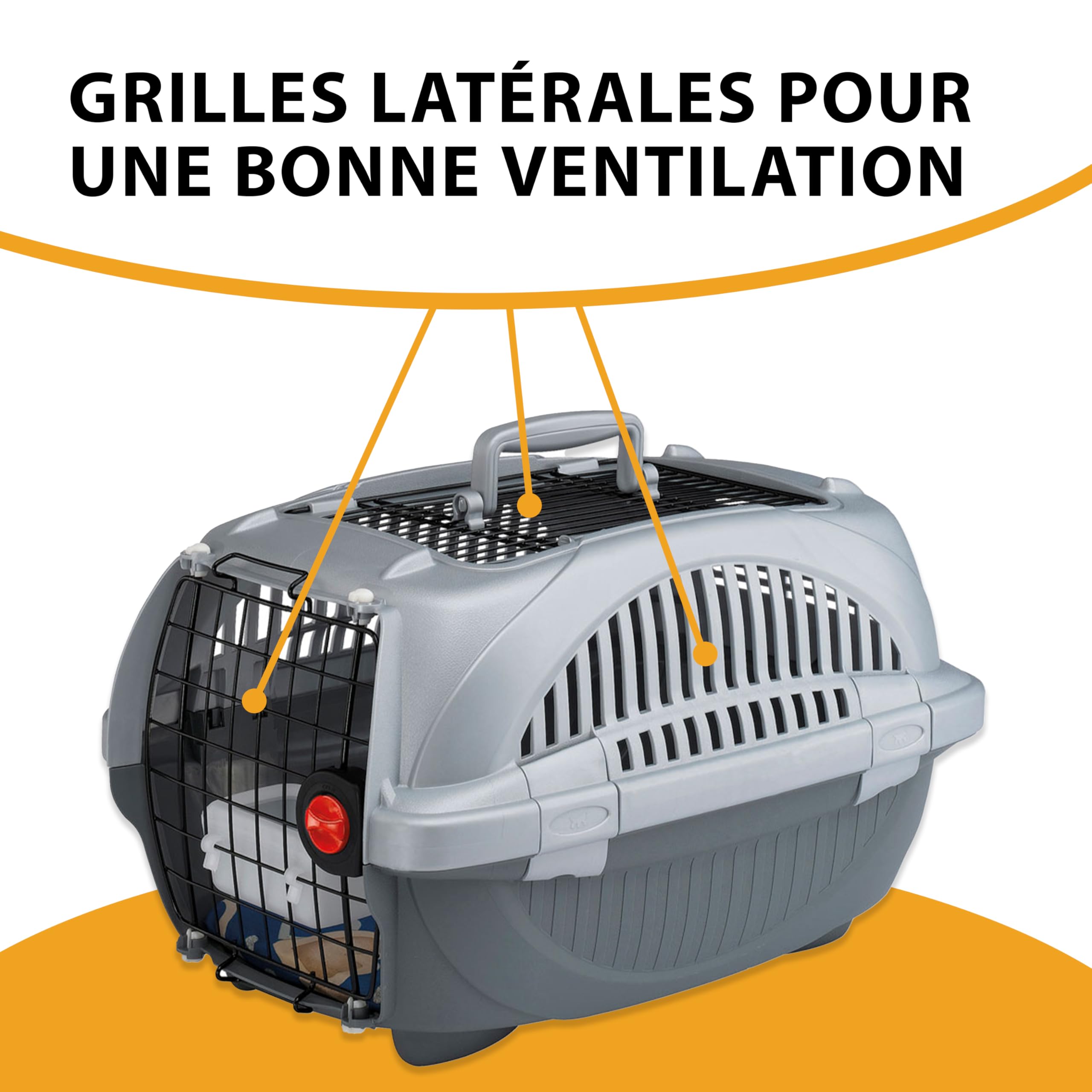 Porte-chiens chats voyage toit ouvrant Ferplast ATLAS DELUXE OPEN
