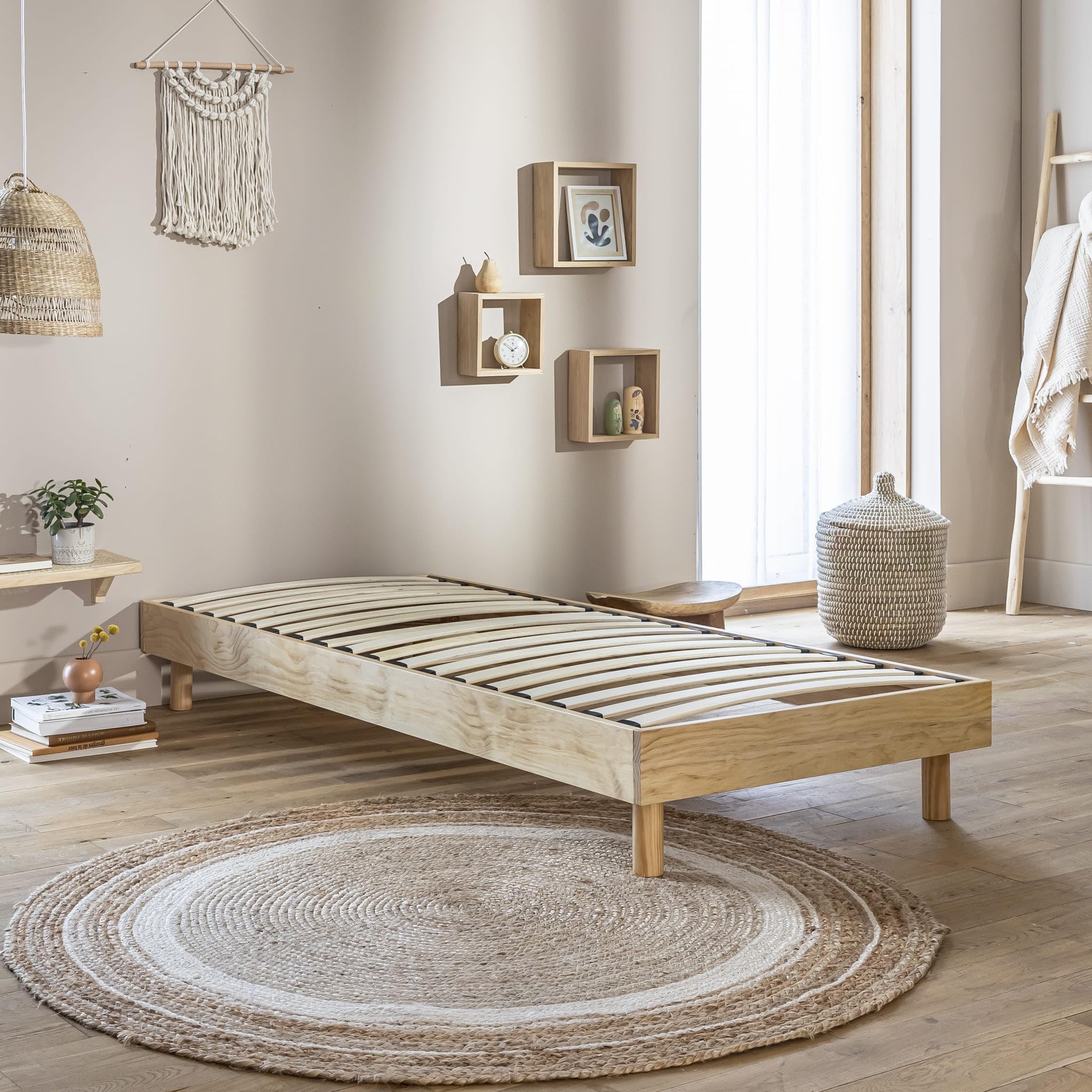 Terre de Nuit Sommier kit 80x190 en Bois Massif Naturel