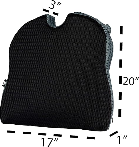 Miniatura 3 de Castle Knight - Cojín de asiento de espuma viscoelástica para aliviar el coxis y el dolor de espalda, almohada de asiento con corte de coxis para