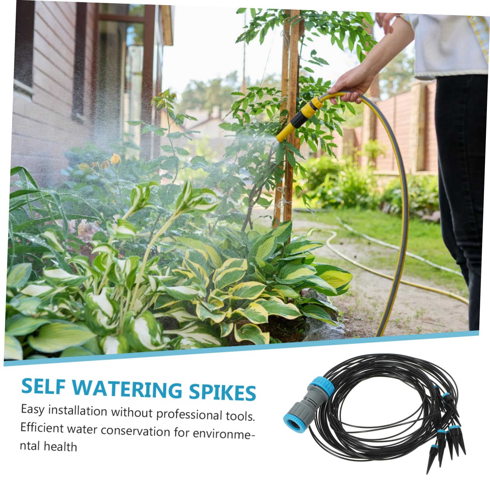 ibasenice 5 Piezas Dispositivo De Riego Automático Automatizado Irrigación Diluvio Planta Boquilla Exterior Simple Invernadero Goteo Rociador De Jardín El Plastico