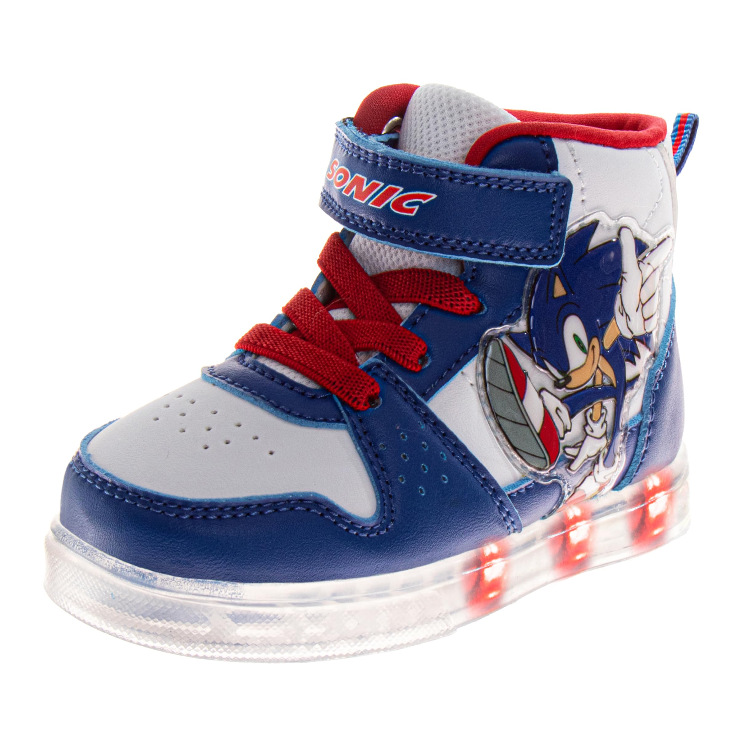 Boys High Top Sneakers Light Up Shoes for Boys Hightop LED Shoes Cars Paw Patrol Spiderman Monster Jam Sonic (Size: 6-10 Toddlers / 11-12 Little Kids)