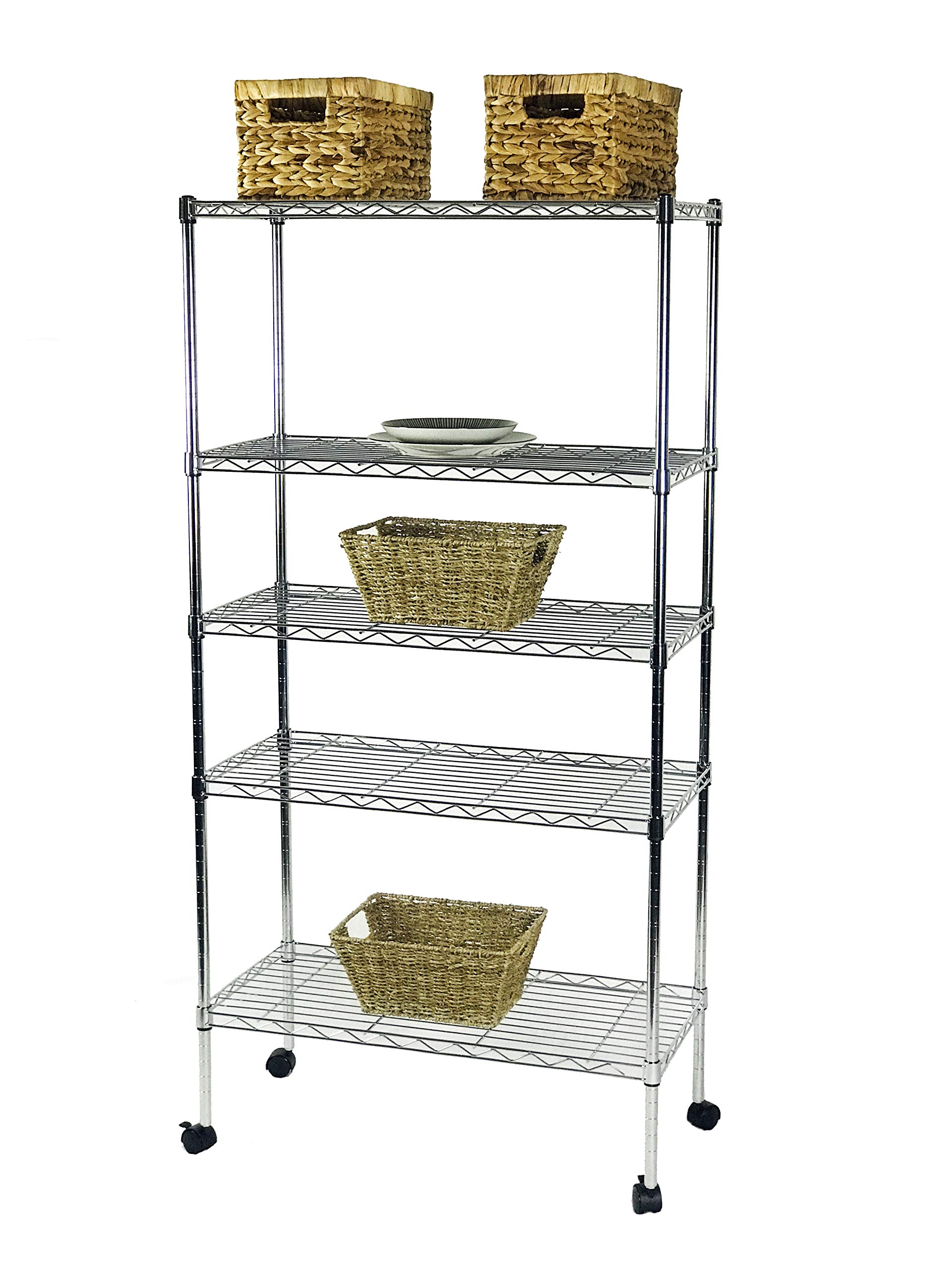 Buy 5 Tier Heavy Duty Wire Shelving Unit Storage Rack, Metal Rack