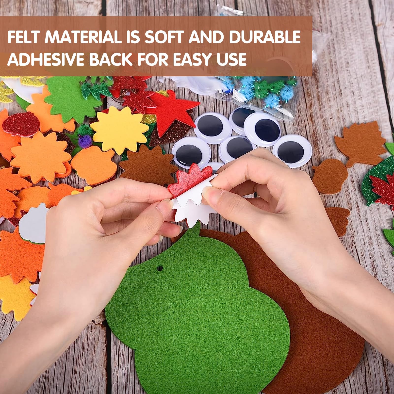 DAZZTIME Ensemble D'Artisanat D'Automne Enfant Kits,92 Stück Kits Artisanat Hibou Automne Pour Enfant,Kit Bricolage Enfant,Manuelle Loisir Créatif,pour Craft DIY Activité Ornement Party