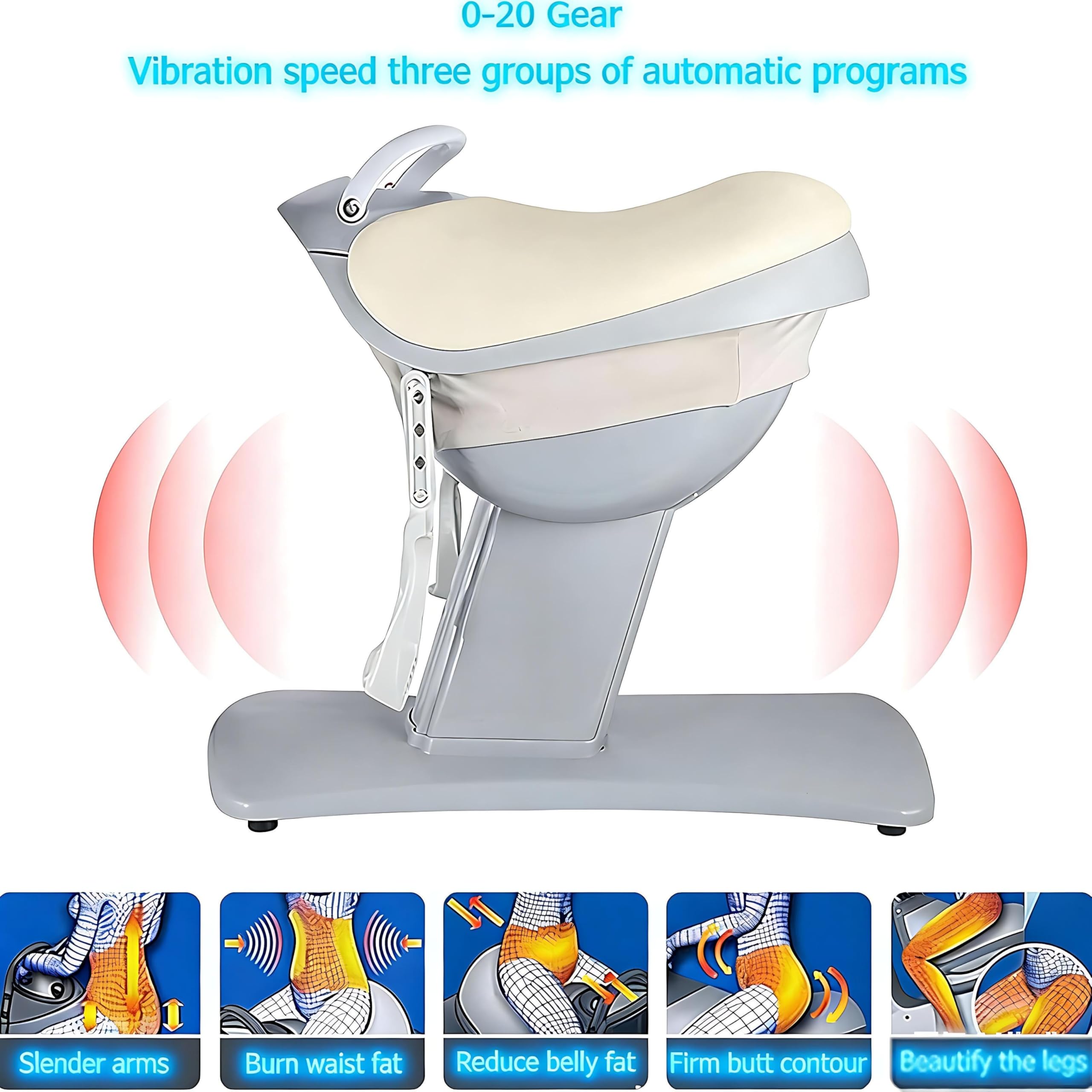 Máquina de Entrenamiento Abdominal con simulación 3D de 200 W para Interiores, Pantalla LCD táctil de un Solo Toque y 3 Modos Ajustables para Cintura y piernas.
