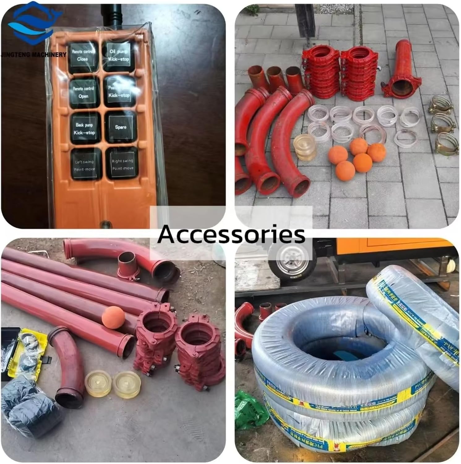 Fine Stone Concrete Mixer Pump, Small Cement Mixer Pump for Radiant Floor Heating, Mobile Concrete Pump for Lightweight Screed