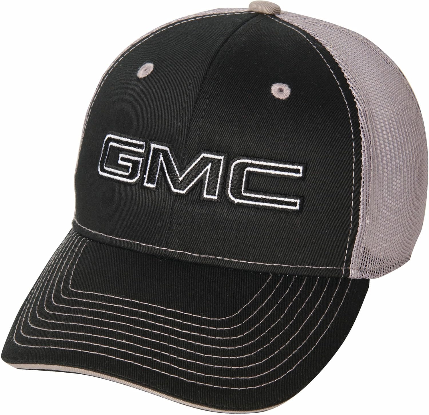 GMC Logo Black Mesh Back Structured Hat - Officially Licensed Snapback Cap