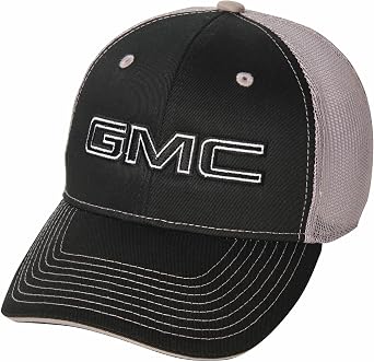 قبعة ذات ظهر شبكي أسود بشعار GMC - قبعة Snapback مرخصة رسميًا