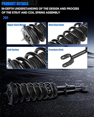 Miniatura 3 de Conjunto completo de puntal delantero y muelle helicoidal para Nissan para 350Z 2004-2006 para Infiniti para G35 2003-2006 KFKGF Quick Strut