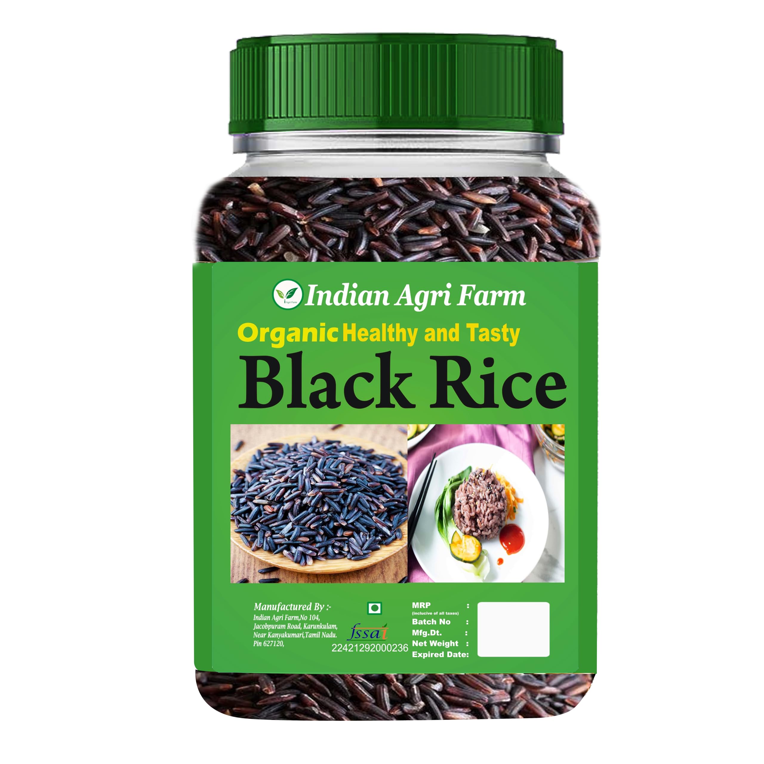 Iagrifarm Black Kavuni Rice Pack of 500 gram | Karuppu Kavuni Arisi