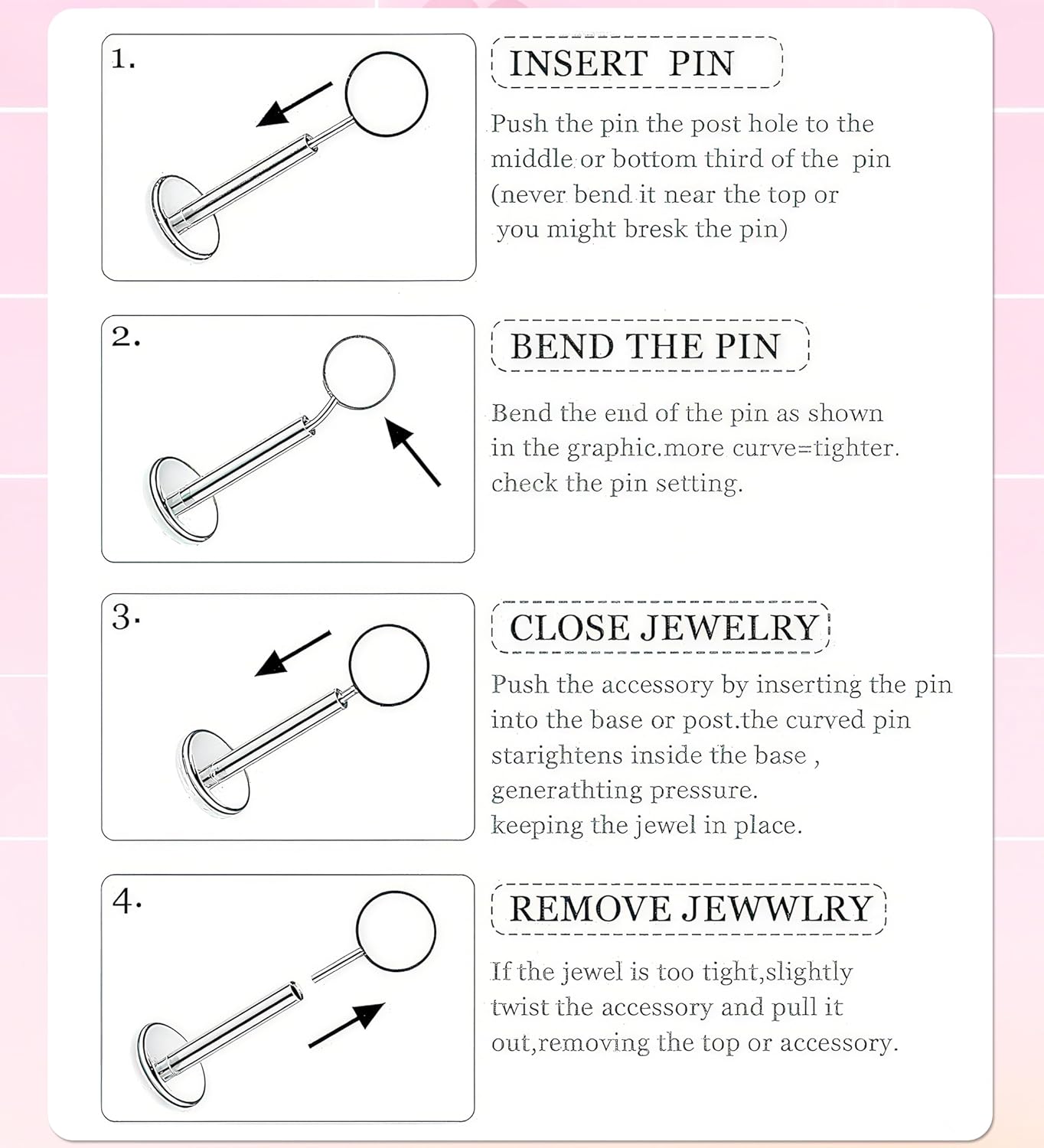 G23 Titanium Threadless Flat Back Earrings Stud 20G CZ Cartilage Stud Earrings Hypoallergenic 14K Gold Push in Pink Green Color AB CZ Nose Studs Tragus Helix Conch Lip Piercing for Women Men - Image 4