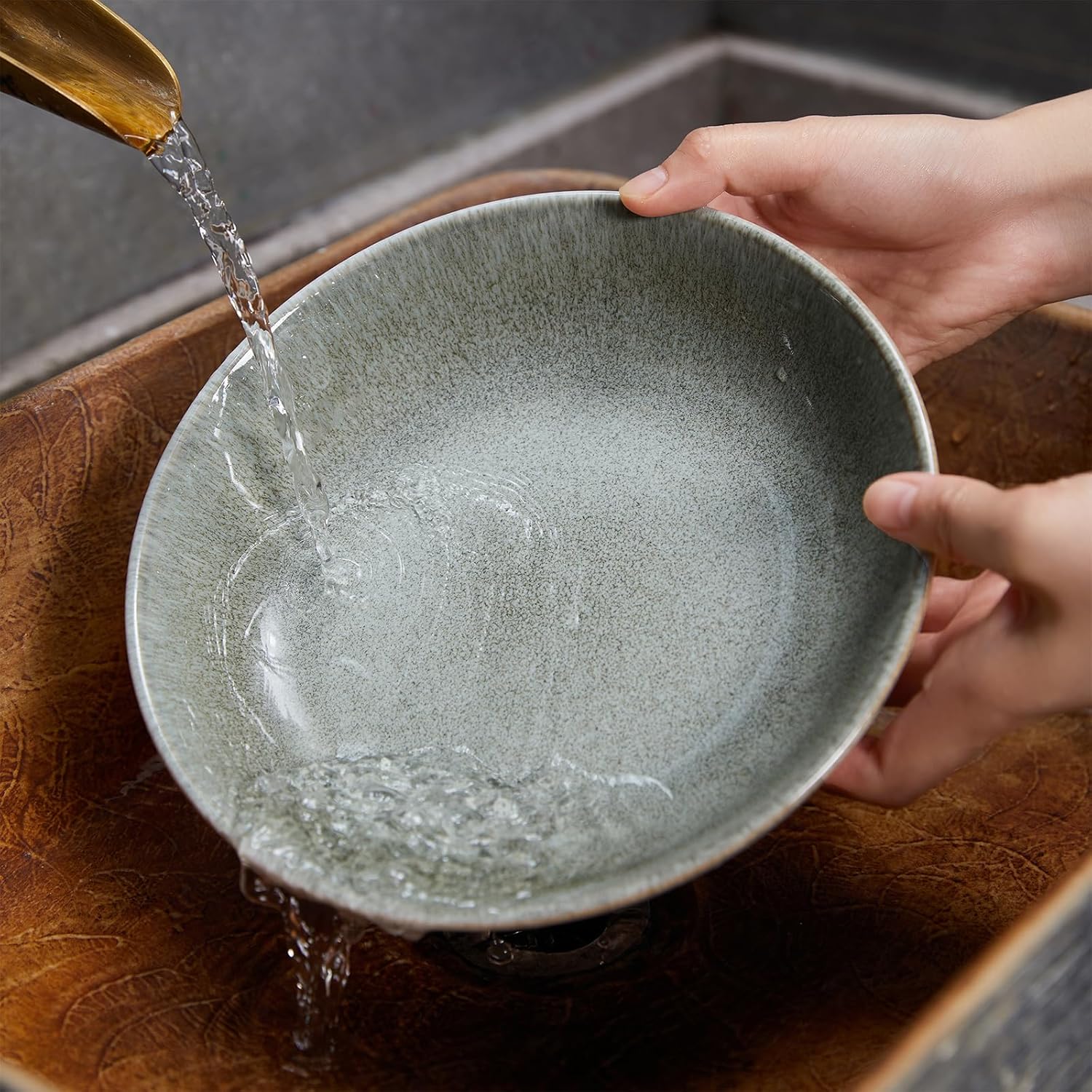 Pasta Bowls of 4, 32 Oz Salad Bowls Soup Bowls, Large Pasta Serving Bowl Porcelain Pasta Plates, Wide and Deep Bowls Set Microwave & Dishwasher Safe-Gradient Green - Image 7