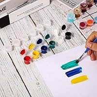 Vista 5 de 24 tiras y 144 macetas vacías para pintura acrílica, contenedor de almacenamiento con tapa, suministros para manualidades, aulas, escuelas