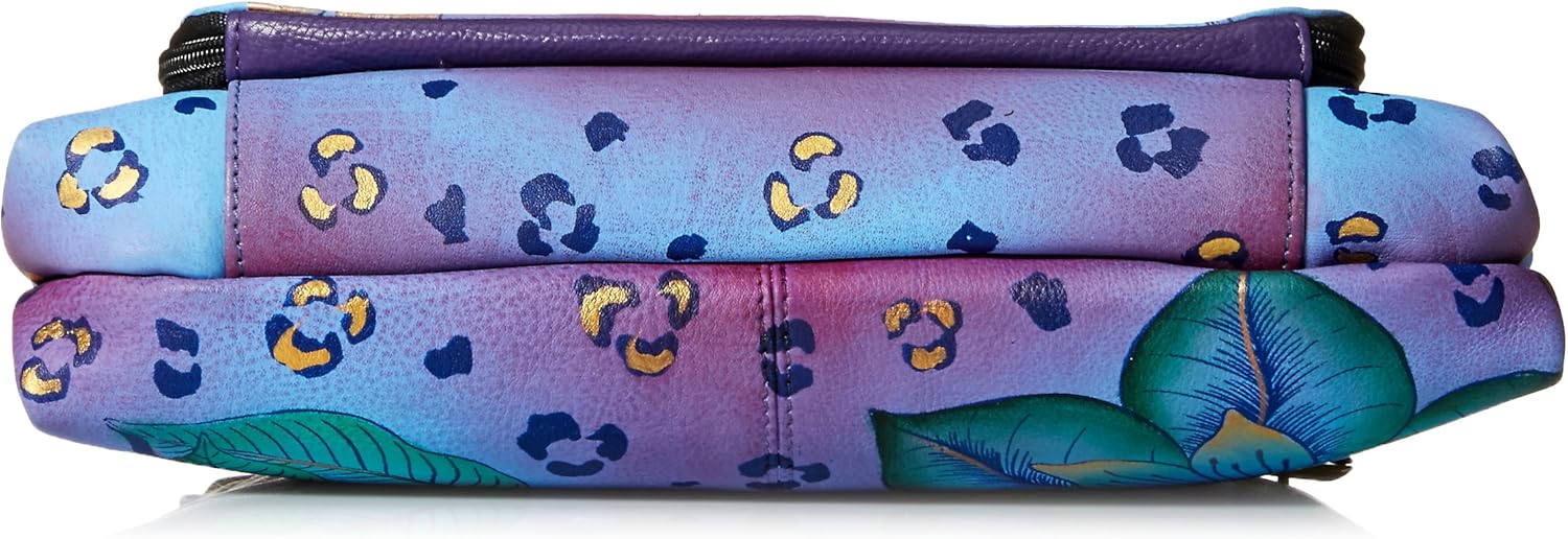 Anna by Anuschka womens Women's Hand-painted Genuine Leather Crossbody Organizer - Image 4