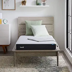 Lucid 6 Inch Memory Foam Mattress - Firm Feel - Gel Infusion - Memory Foam Infused with Bamboo Charcoal - Breathable - CertiPur Certified - Full